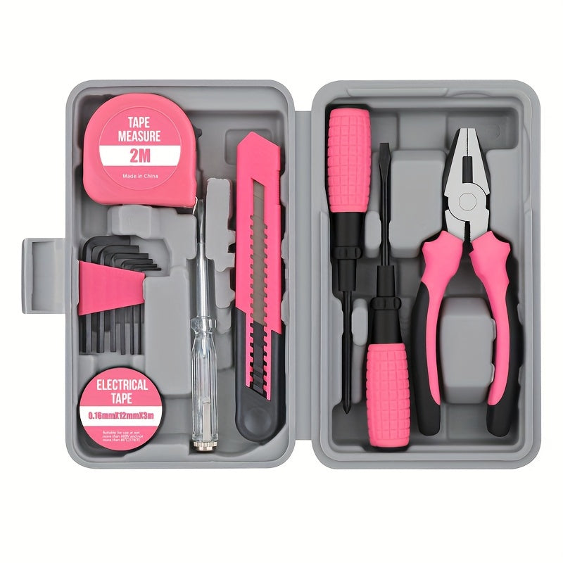 13-delige roze gereedschaps set 2