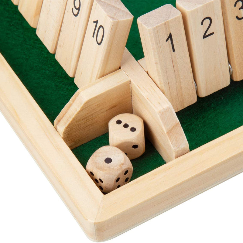 WOOD CITY Shut The Box voor 4 spelers kleur hout