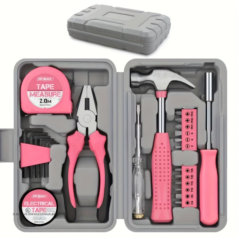 13-delige roze gereedschaps set 2