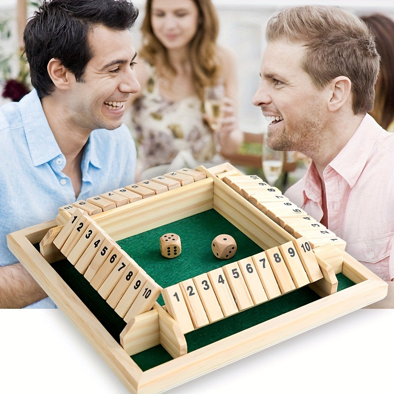 WOOD CITY Shut The Box voor 4 spelers kleur hout