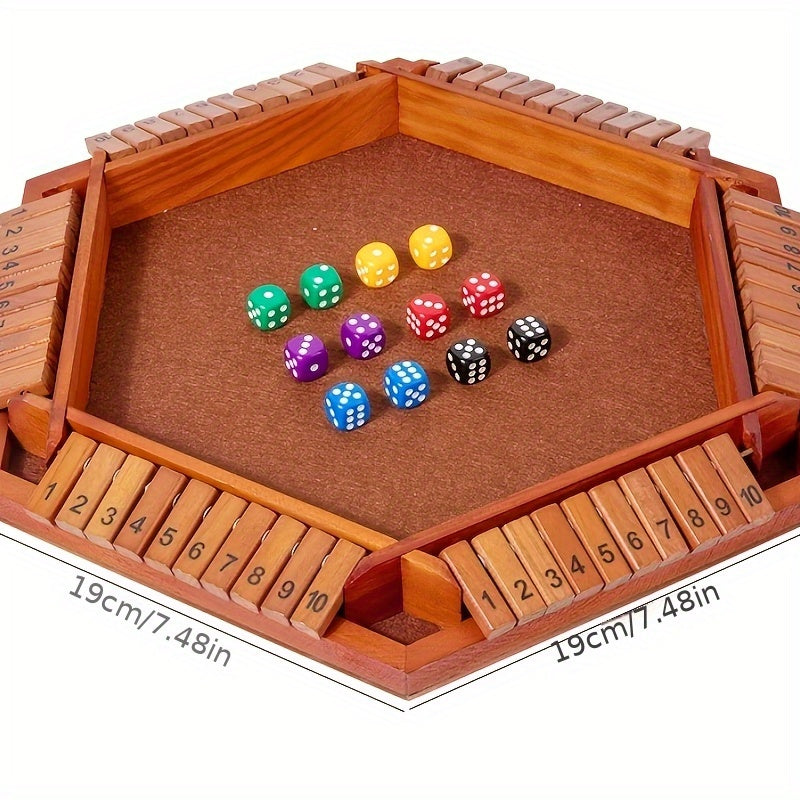 WOOD CITY Shut The Box voor 6 spelers