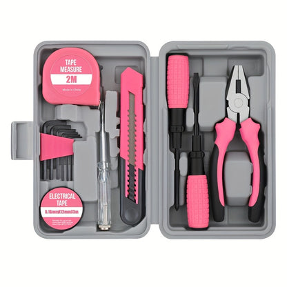 13-delige roze gereedschaps set 2