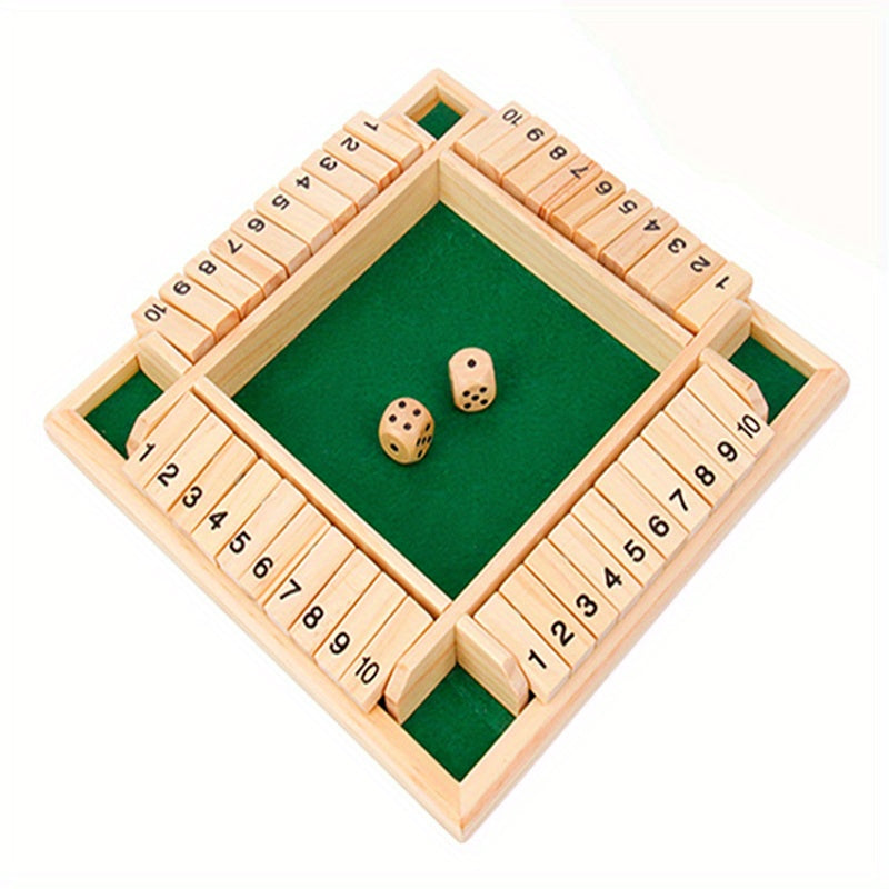 WOOD CITY Shut The Box voor 4 spelers kleur hout
