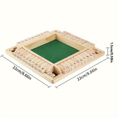 WOOD CITY Shut The Box voor 4 spelers kleur hout