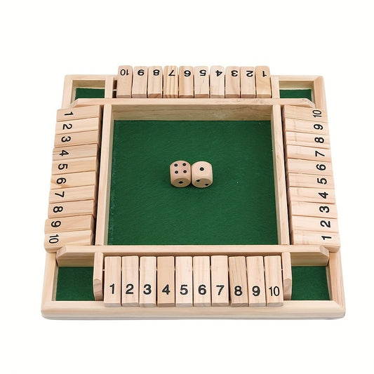 WOOD CITY Shut The Box voor 4 spelers kleur hout