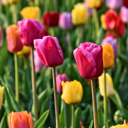 10x zakjes van 20x Tulpenbollen Kleuren Mix - totaal 200 Tulpenbollen