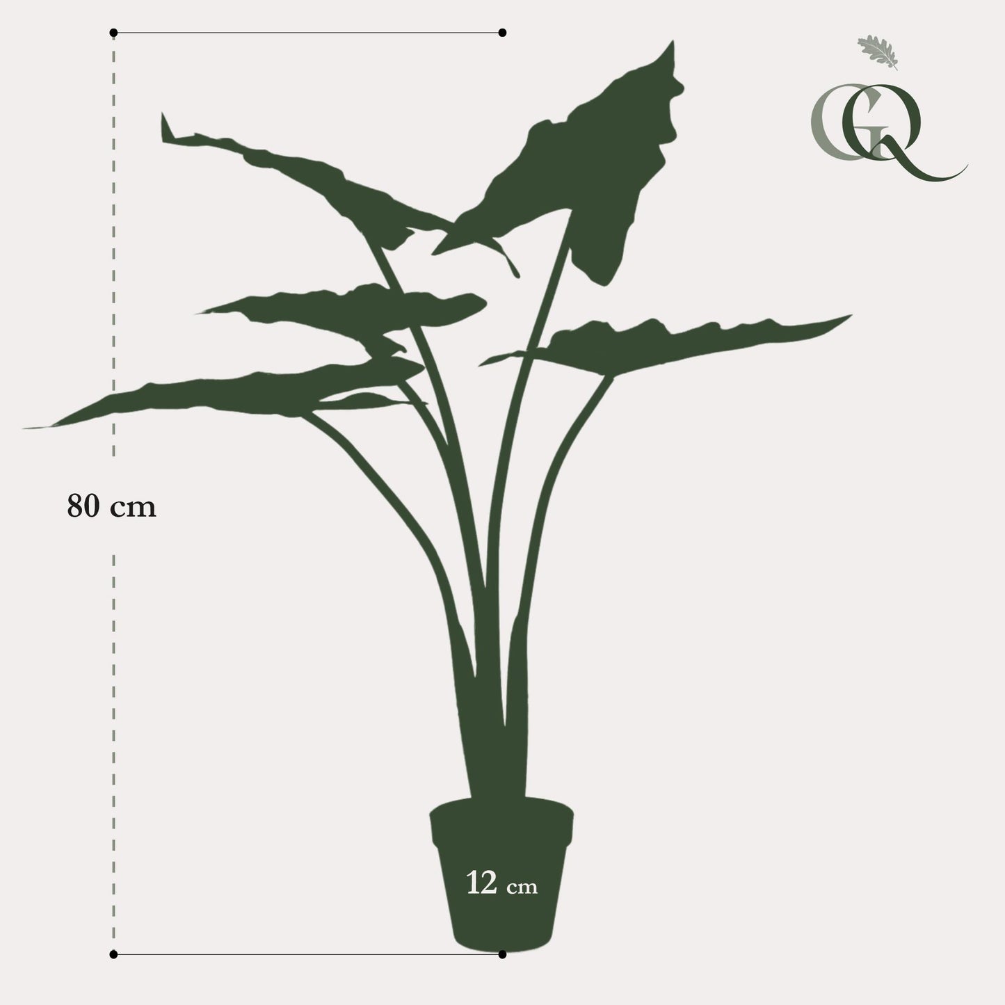 Alocasia Frydek - Olifantsoor | ↕80 cm - Kunstplant