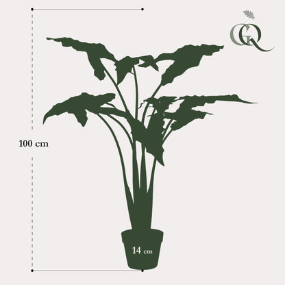 Alocasia Frydek - Olifantsoor | ↕120 cm - Kunstplant